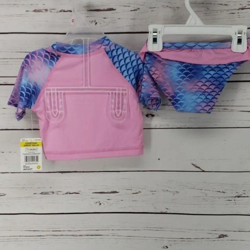 Swiggles Hello Summer Mermaid 2 Piece‎ Swimsuit 12 months